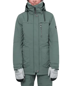 686 Women's Spirit Insulated Snowboard Jacket Cypress Green Jacquard 2024