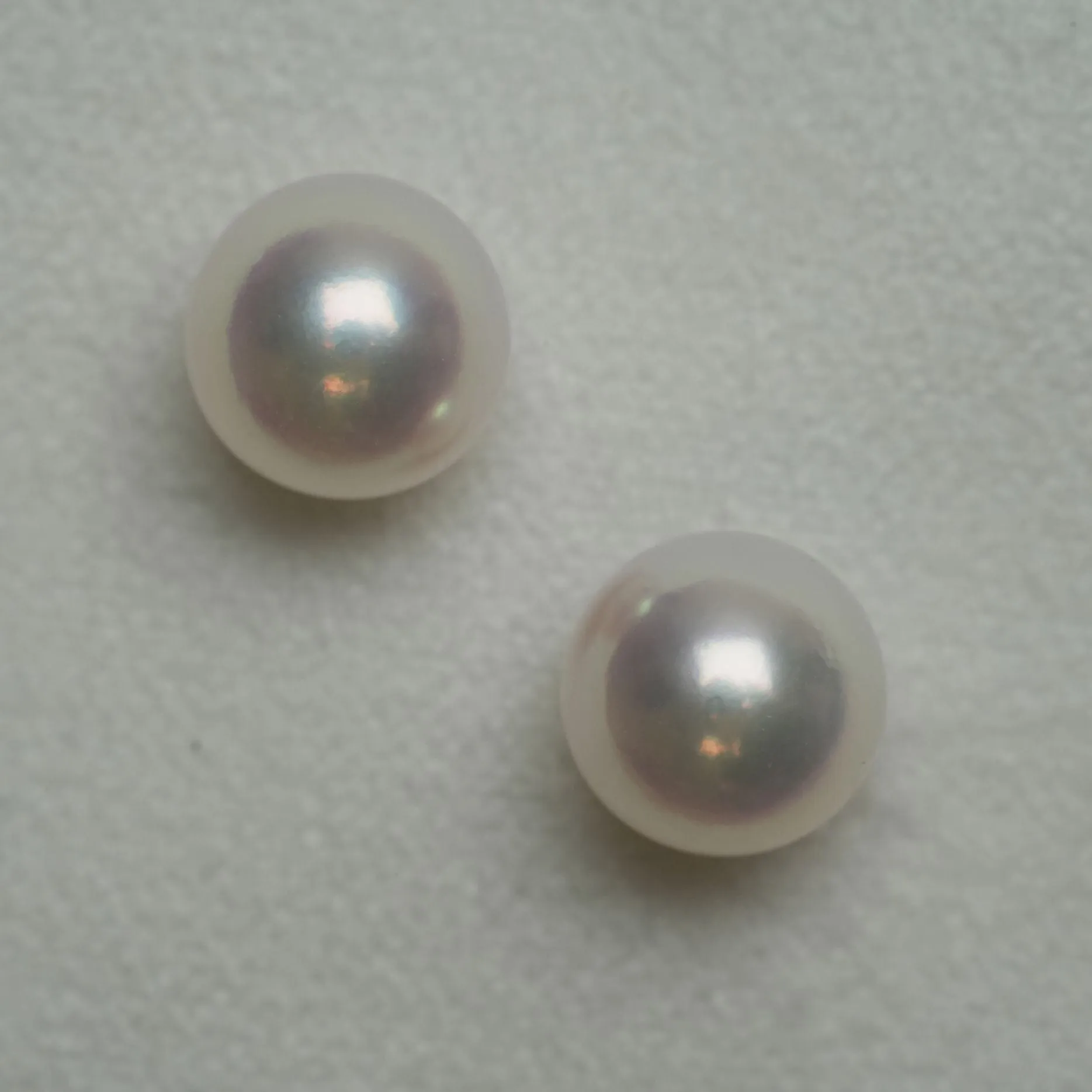 7.27 and 7.27 mm GIA Certified Hanadama Akoya Pearl Stud Earrings