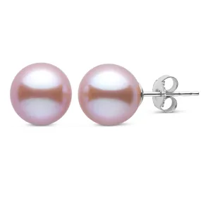 9.0-10.0 mm Lavender Freshadama Freshwater Pearl Stud Earrings