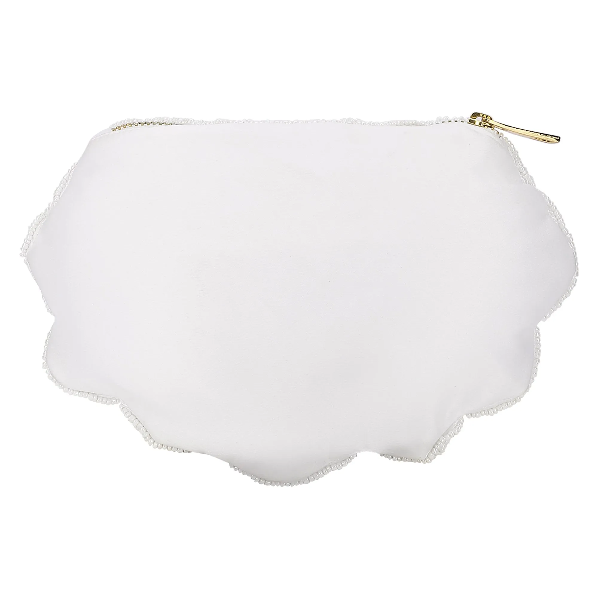 Accessorize London Women's Ivory Bridal Scallop Beaded Pouch