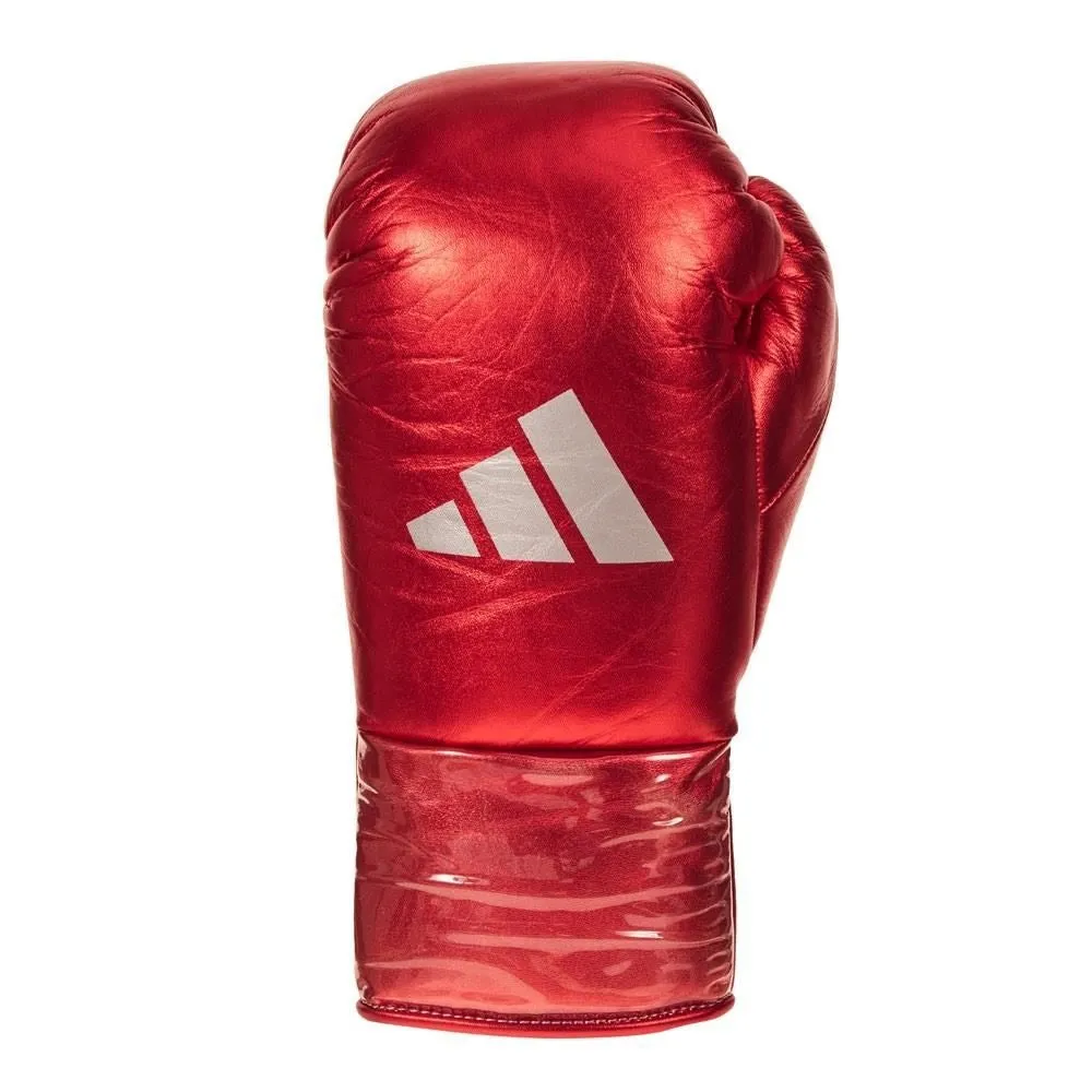 adidas AdiStar 3.0 Leather Pro Boxing Gloves BBBC Approved Metallic