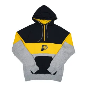 Adult Indiana Pacers 1/4 Zip Hooded Sweatshirt in Grey by New Era