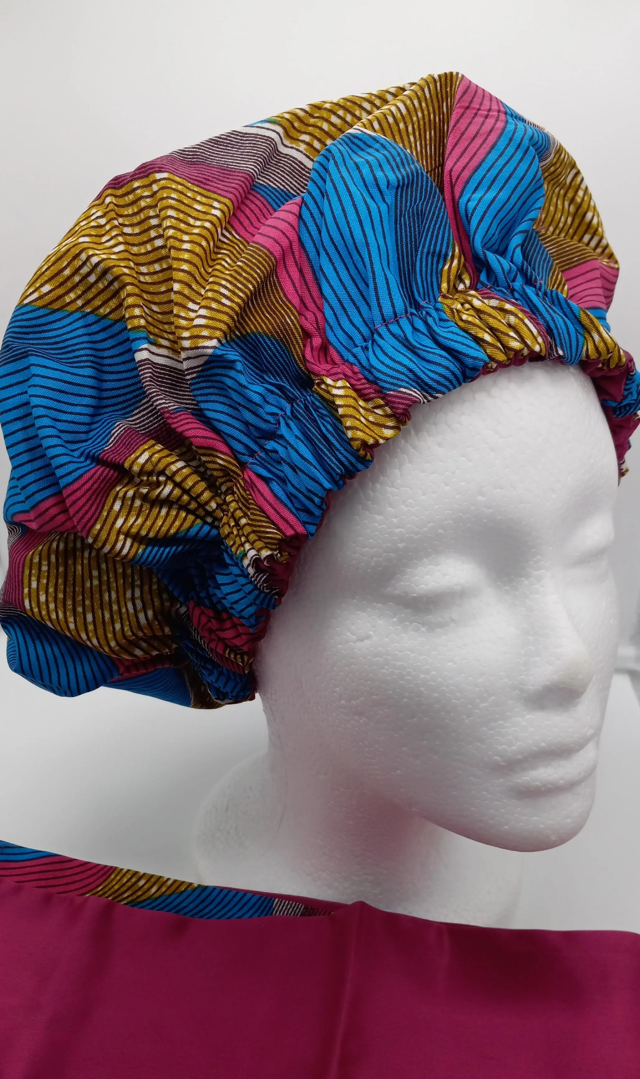 Ankara Sleep Bonnet with Tie