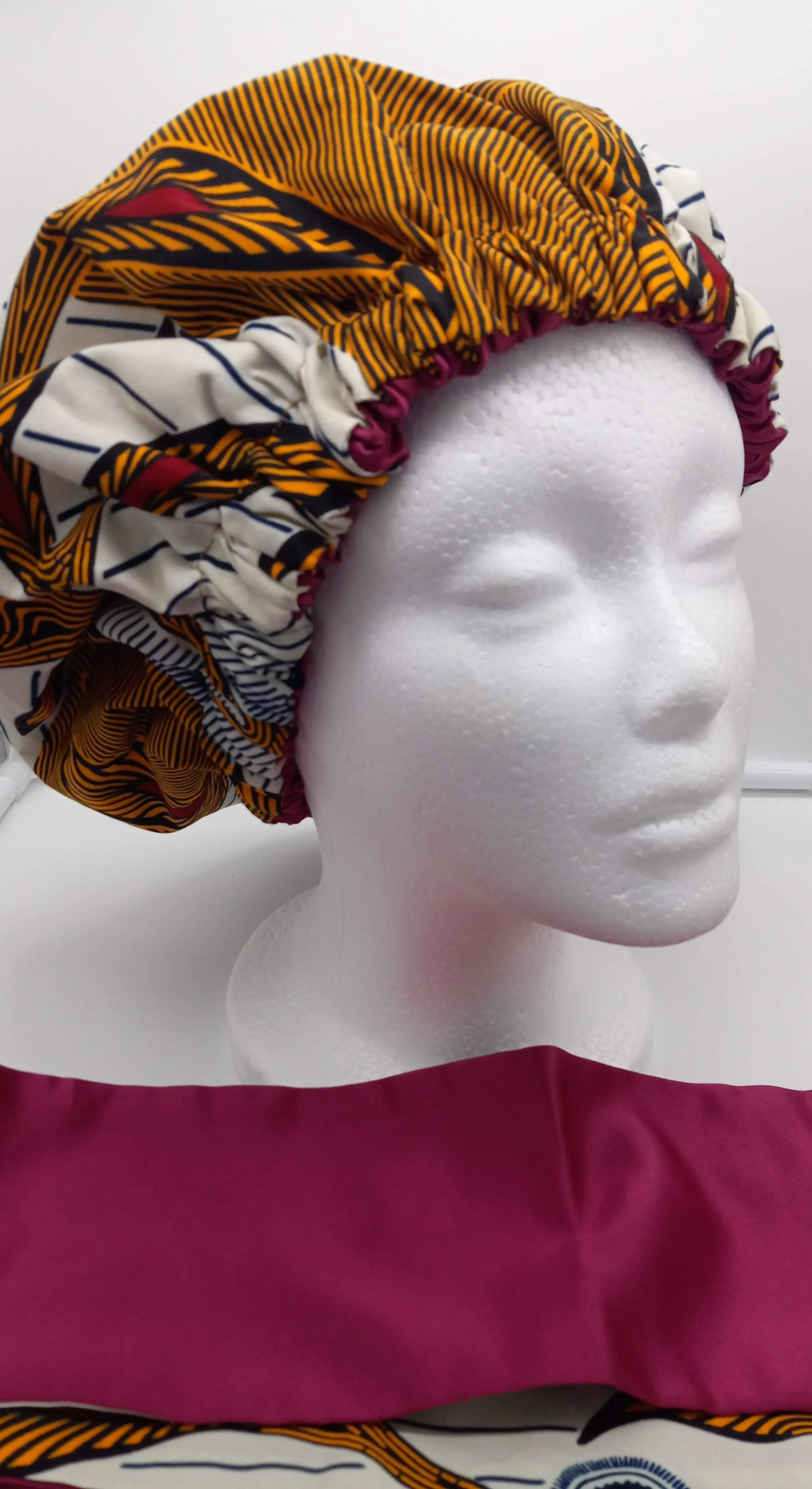 Ankara Sleep Bonnet with Tie