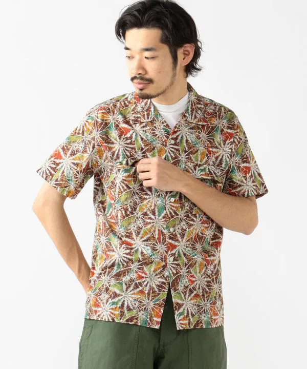 BEAMS PLUS Open Collar Short Sleeve “Kyoto Pattern” Print Water Crest Pattern