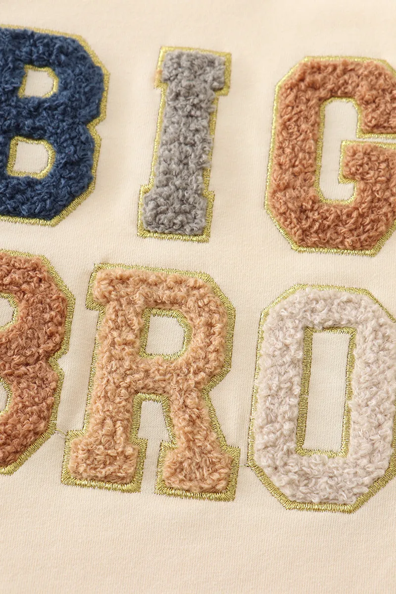 Beige BIG BRO french knot  sweatshirt