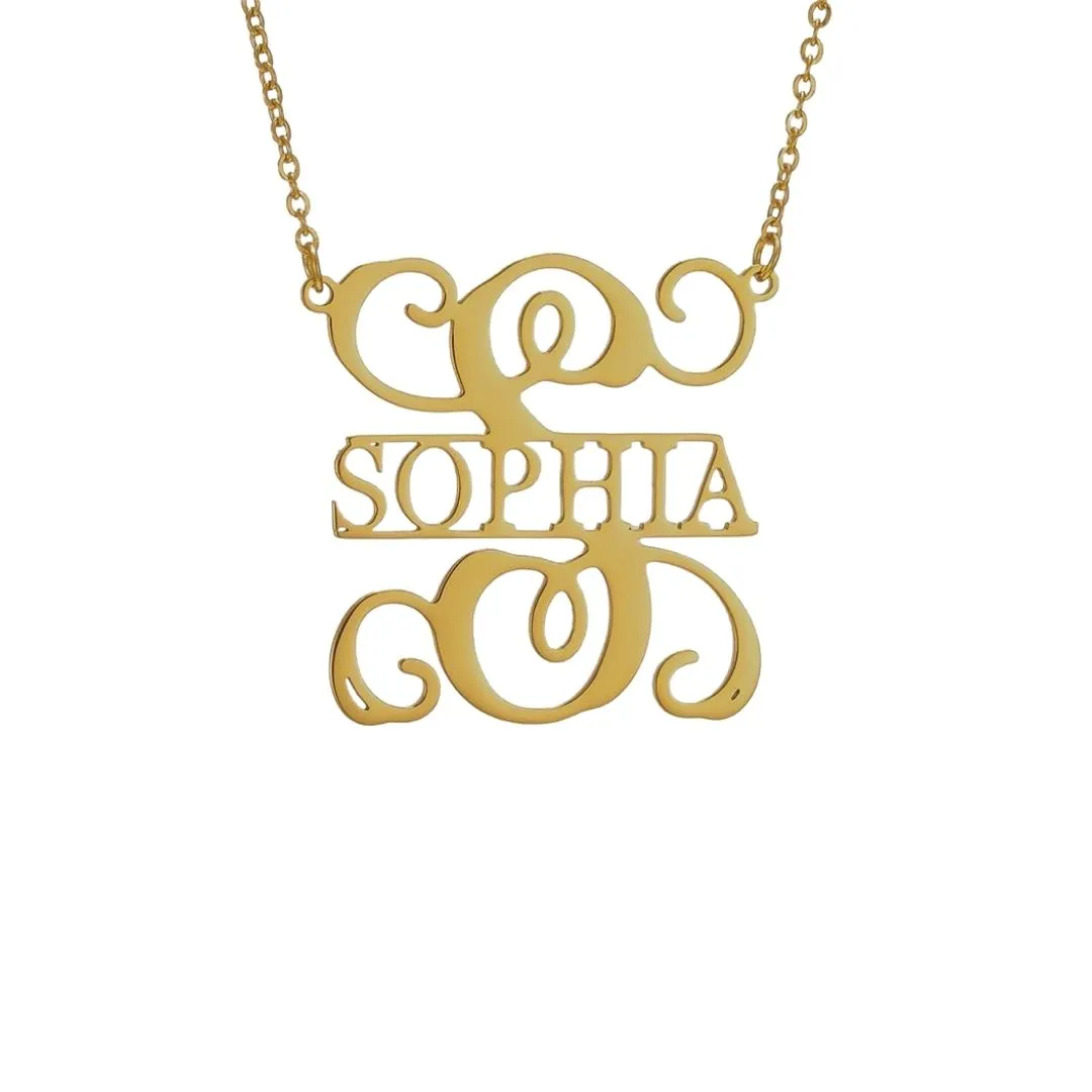 Big Initial Custom Name Necklace