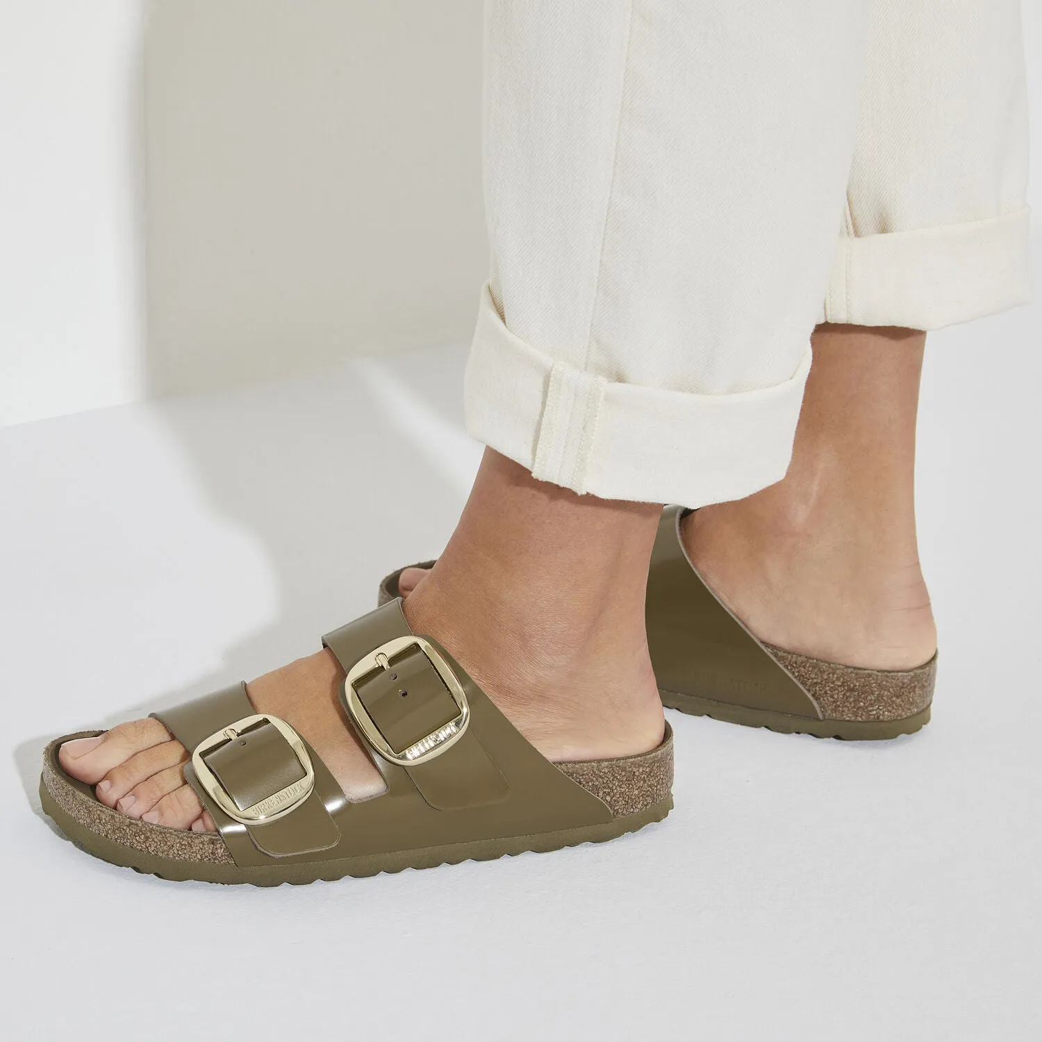 Birkenstock Arizona Big Buckle High-Shine Mud Green   