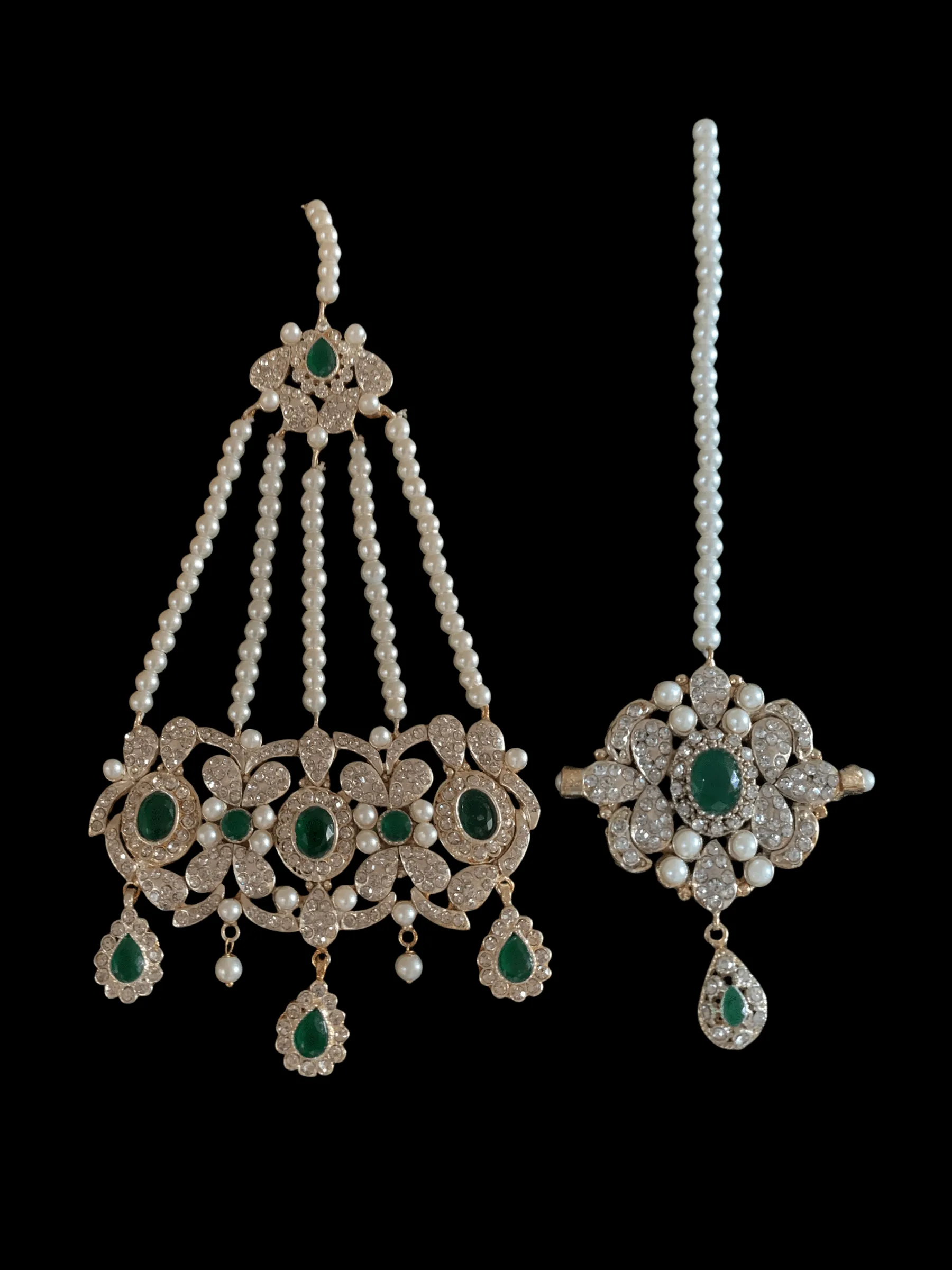 BR69 Nilofar bridal set in emeralds  ( SHIPS IN 3 WEEKS  )