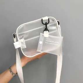 Casual Waterproof Matt Transparent Clear Shoulder Bag