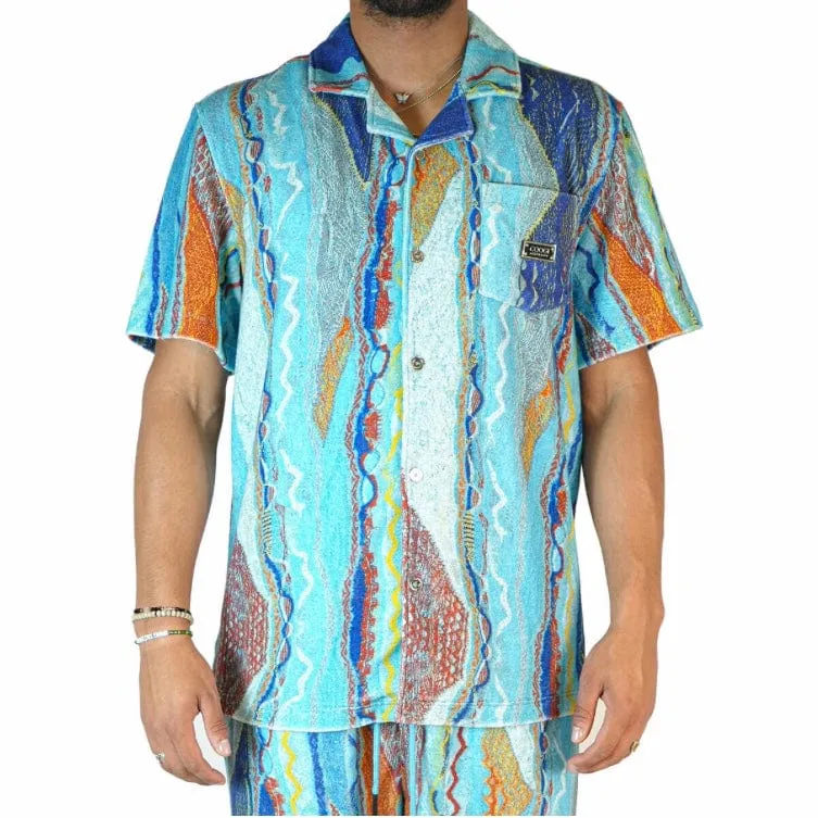 Coogi Oceanport Terry Short Sleeve Sleeved Shirt (Multi Brights) CG-KT-019