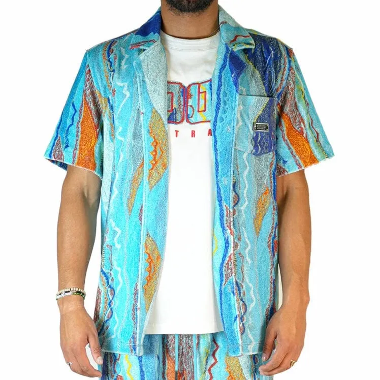 Coogi Oceanport Terry Short Sleeve Sleeved Shirt (Multi Brights) CG-KT-019