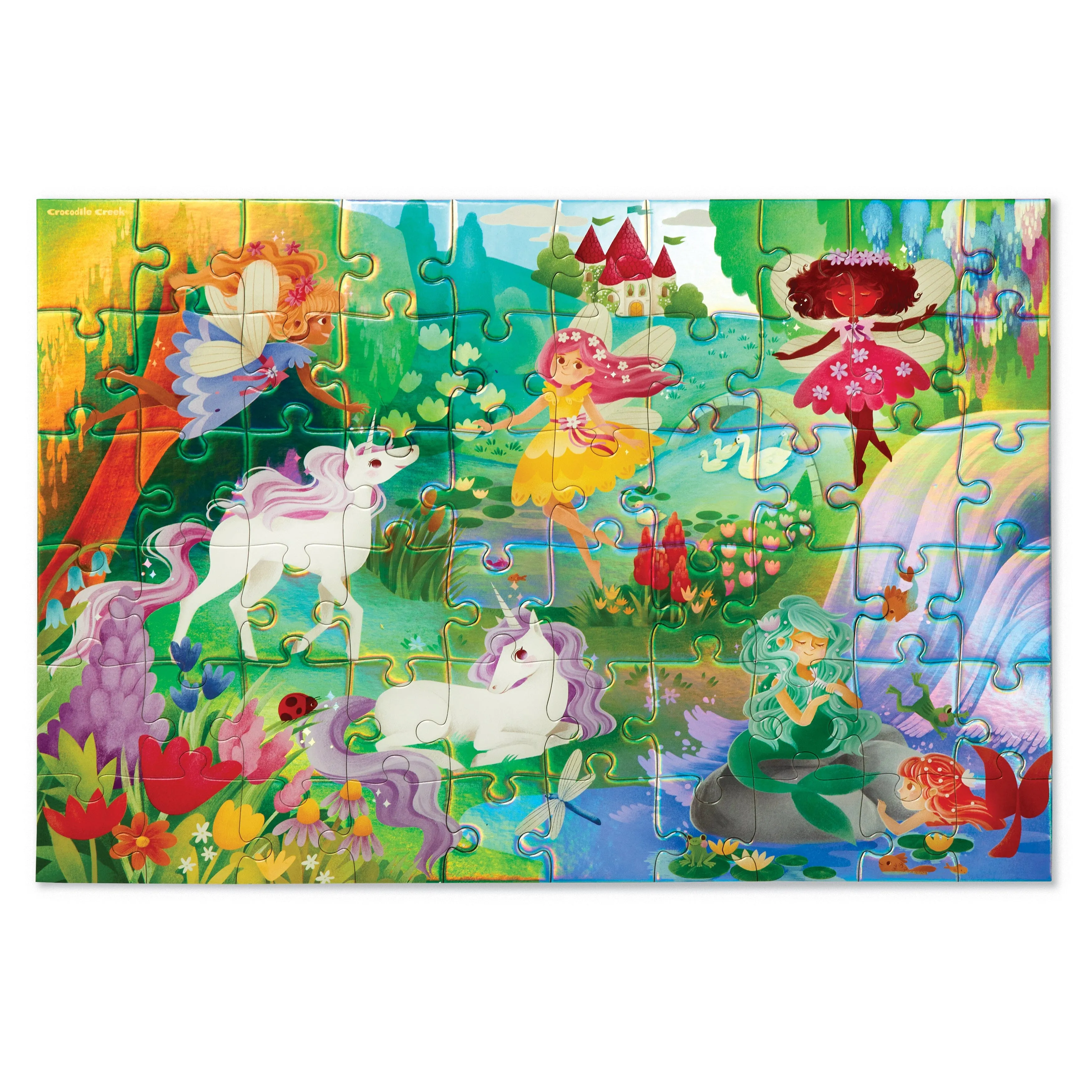 Crocodile Creek - Foil Puzzle 60pc - Magical Friends