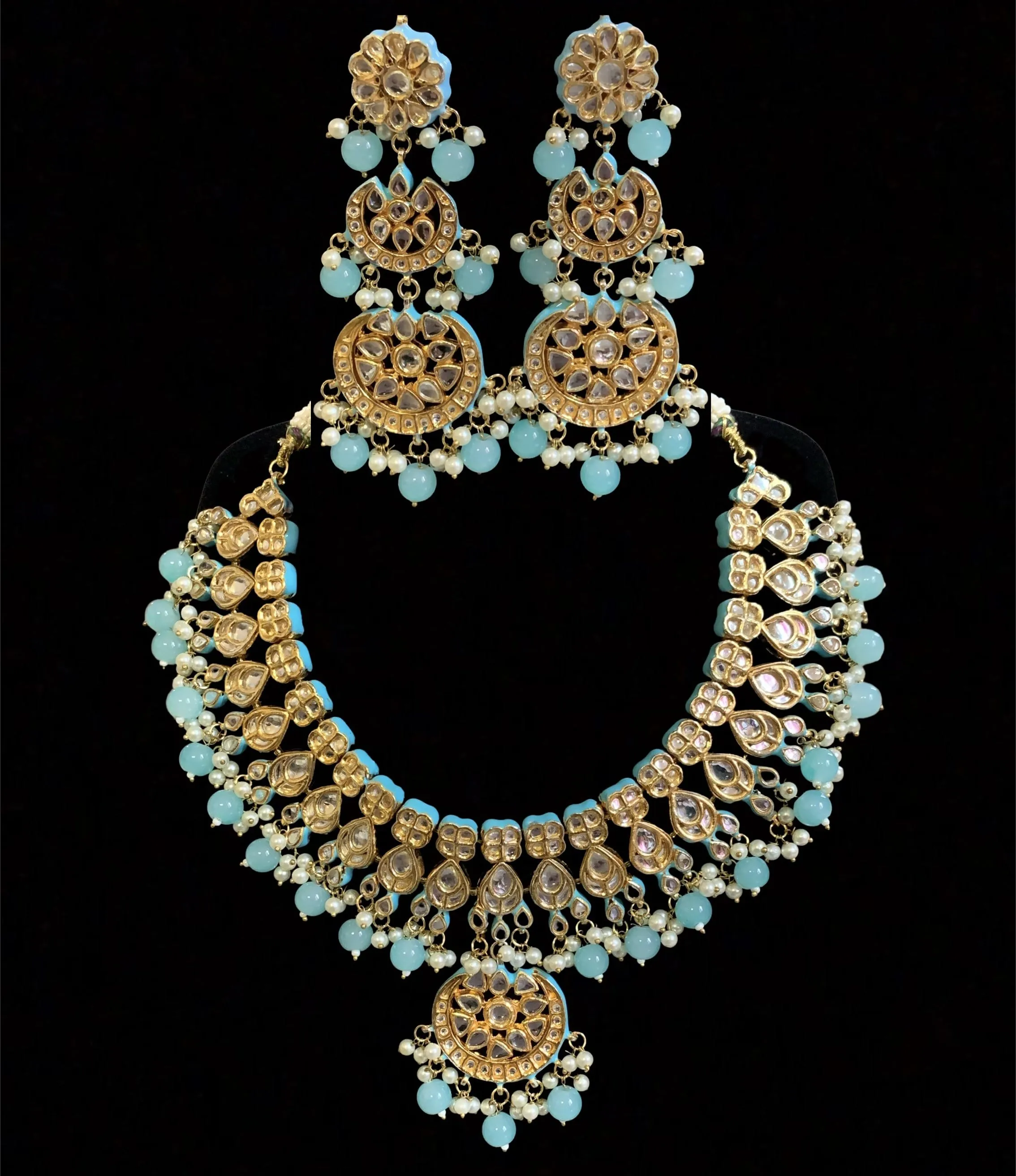 DNS111 Irina Feroza necklace set with earrings ( READY TO SHIP )