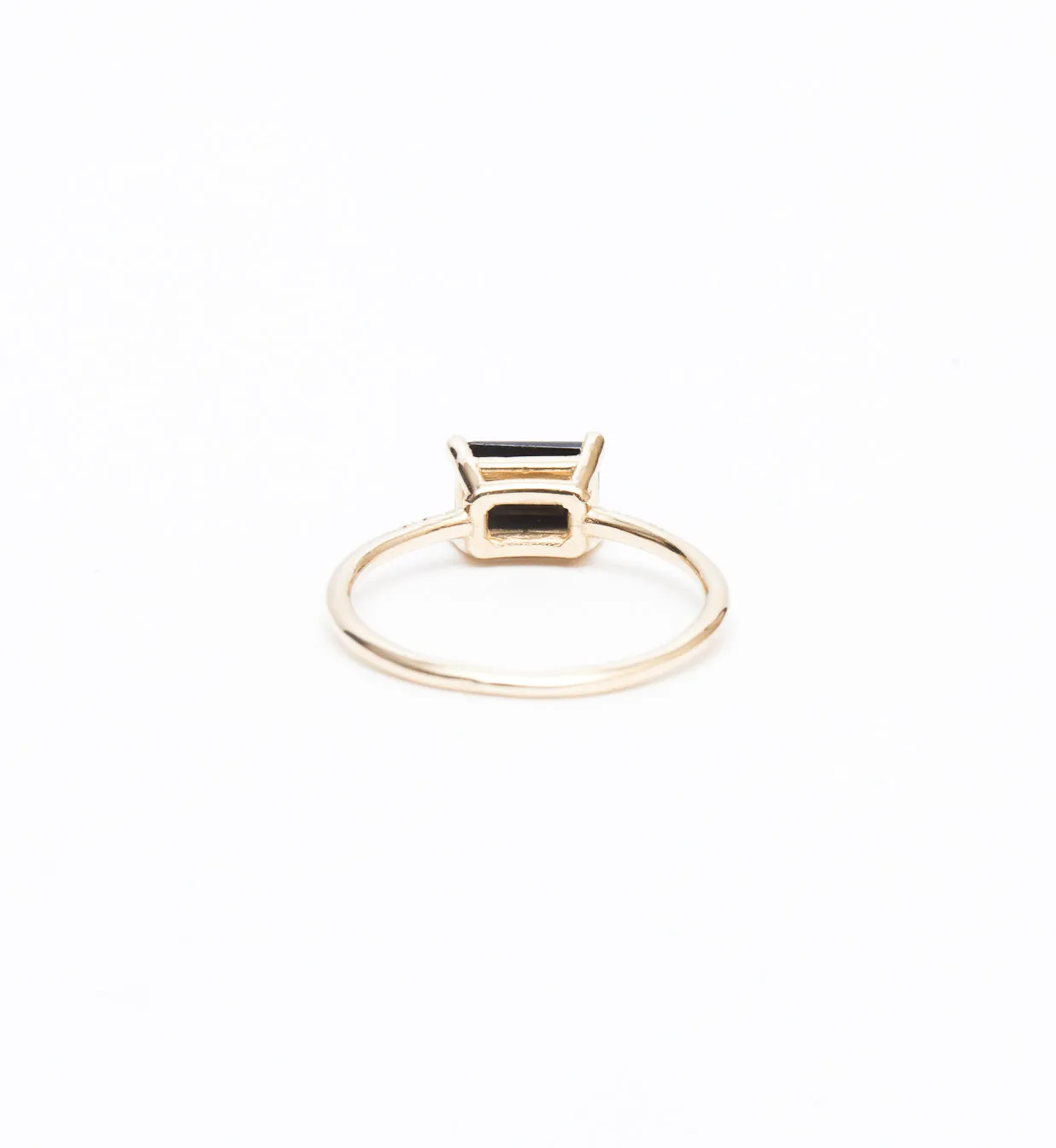 East West Onyx Equilibrium Ring