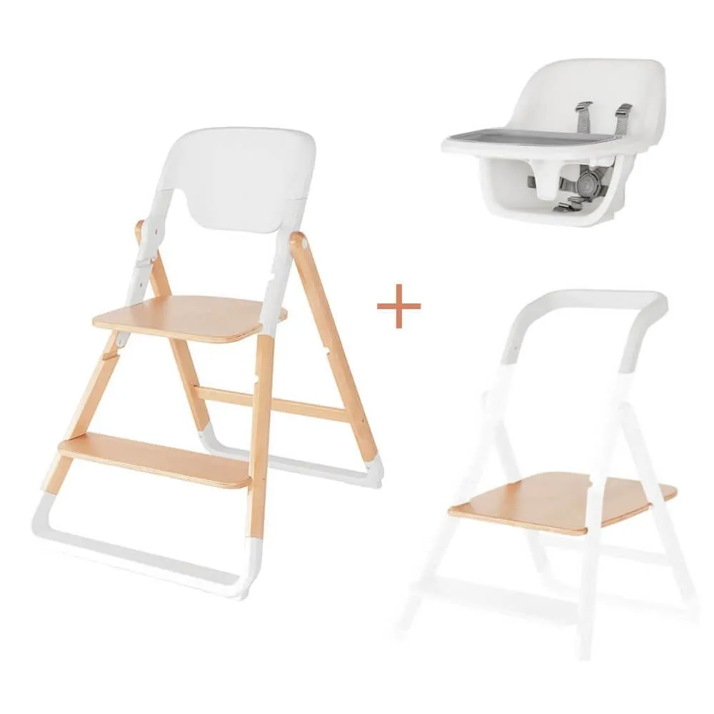 Ergobaby Evolve 3 in 1 Highchair Set - Natural Wood