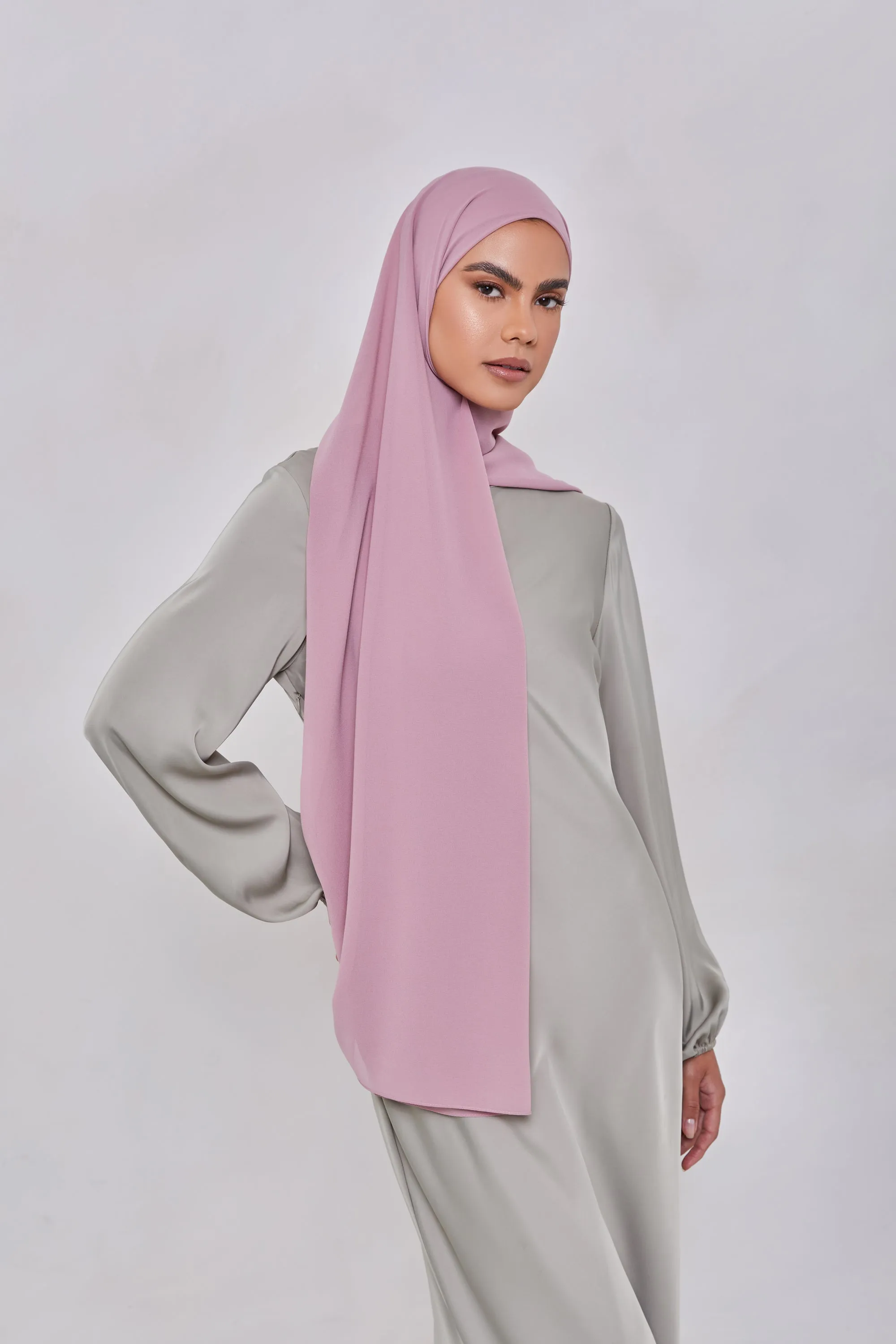 Essential Chiffon Hijab - Dusty Mauve