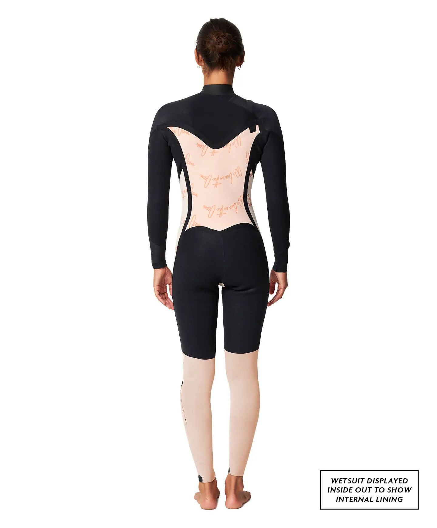 Girl's Bahia 4/3mm Steamer Chest Zip Wetsuit - Peach