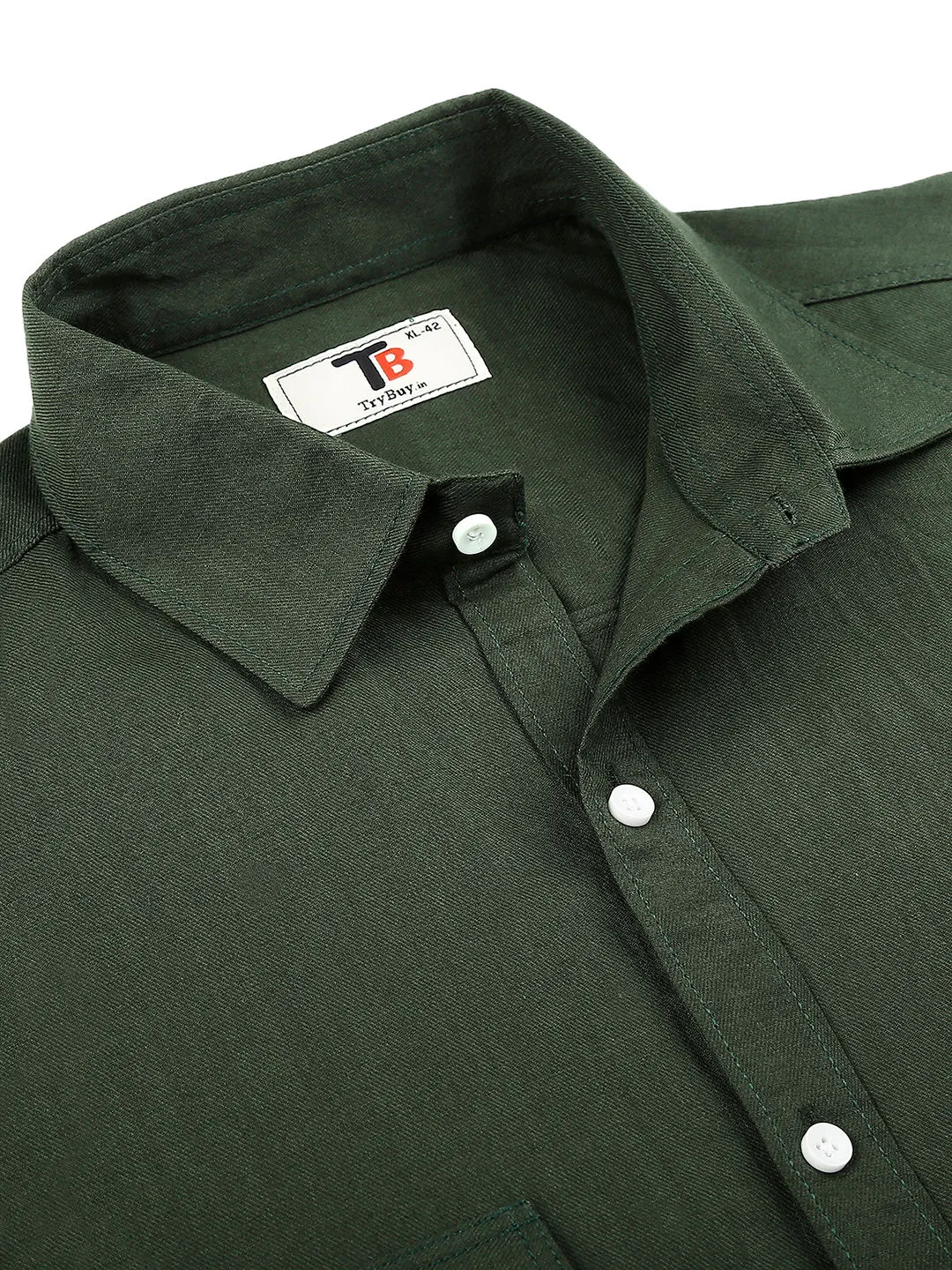 Green Double Pocket Shirt for Men