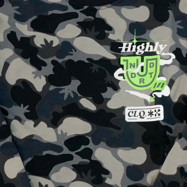 HIGHLY UNDRTD Highly U Camo Graphic Sweatshirt - Camo Black