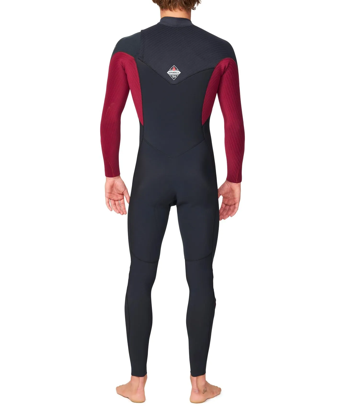 HyperFire 3/2mm Steamer Chest Zip Wetsuit - Dark Red