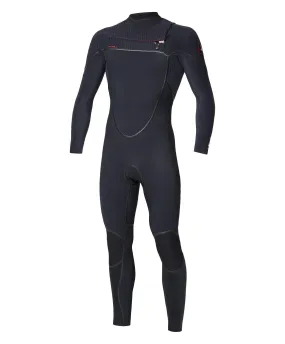 HyperFire X 3/2mm Steamer Chest Zip Wetsuit - Black