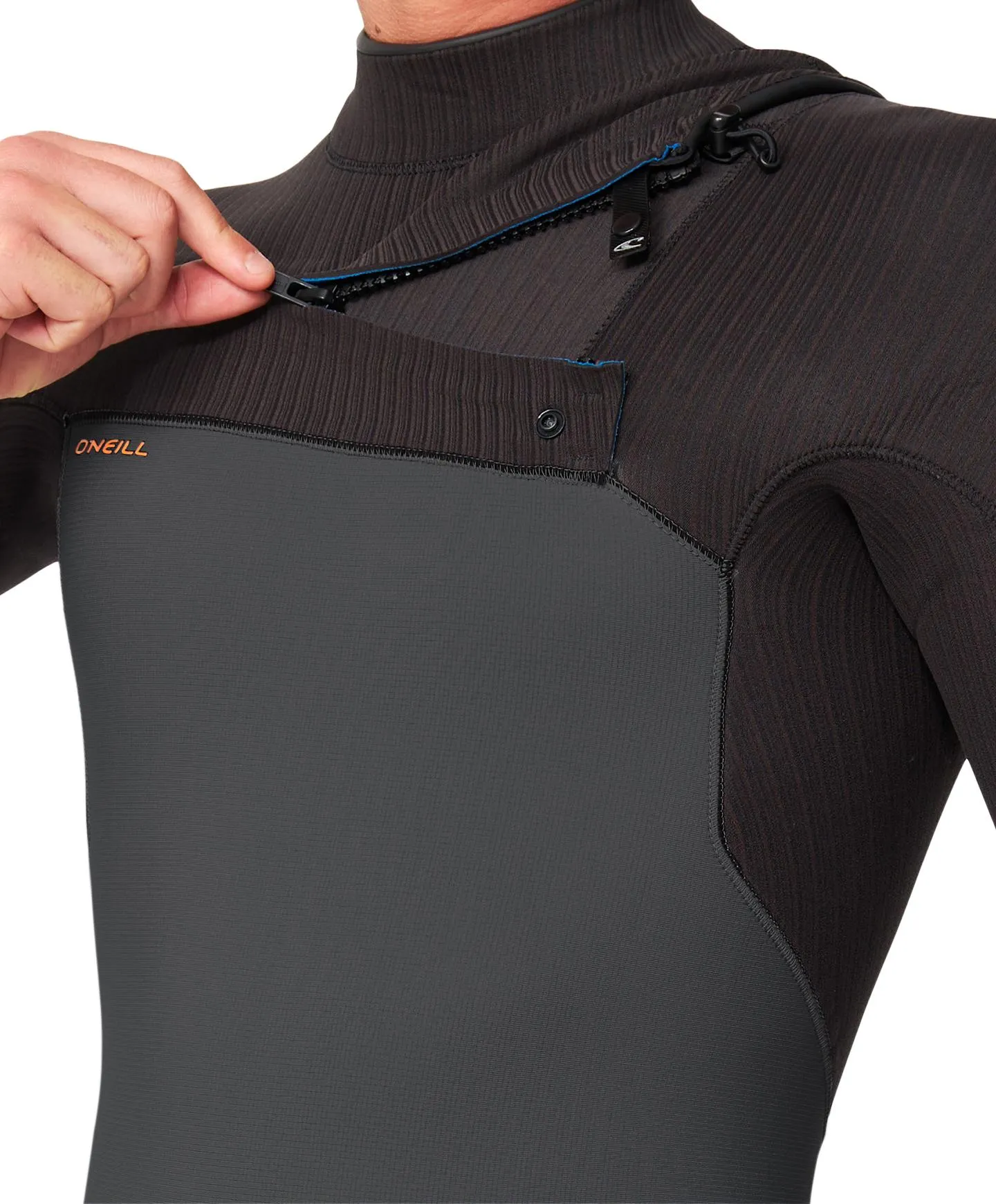 HyperFreak 4/3  Steamer Chest Zip Wetsuit - Grey Raven