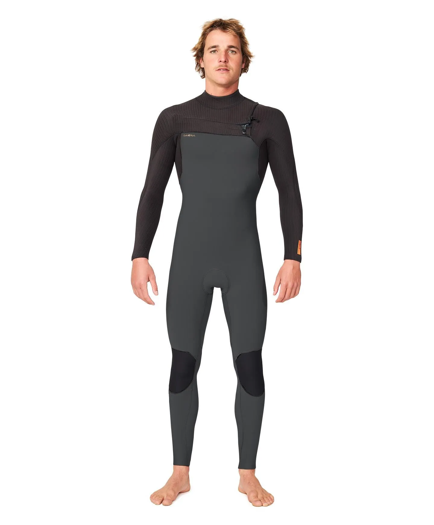 HyperFreak 4/3  Steamer Chest Zip Wetsuit - Grey Raven