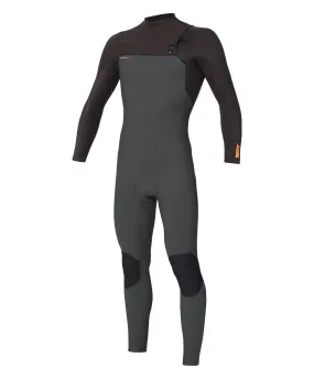 HyperFreak 4/3  Steamer Chest Zip Wetsuit - Grey Raven