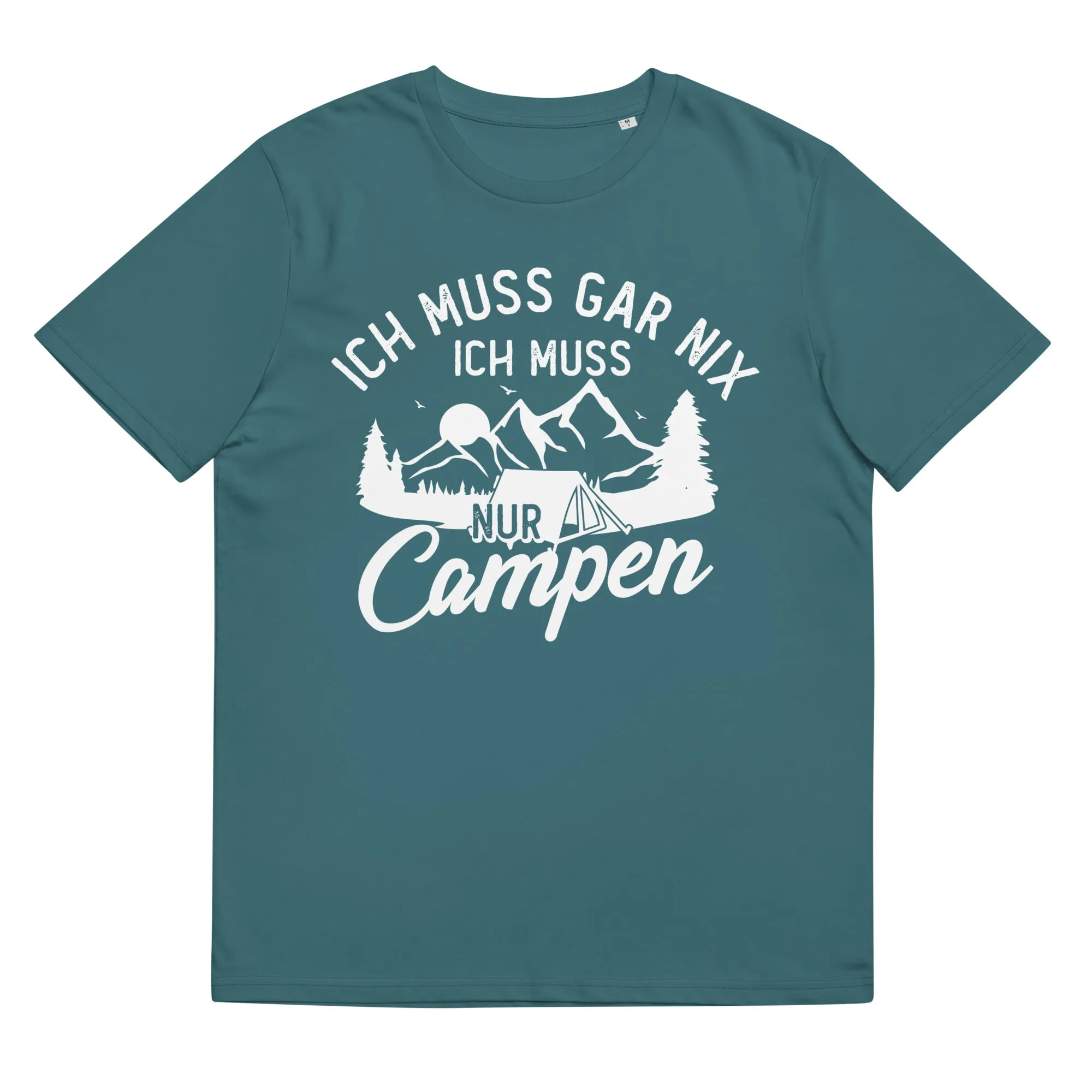 Ich muss gar nix, ich muss nur campen - Herren Premium Organic T-Shirt