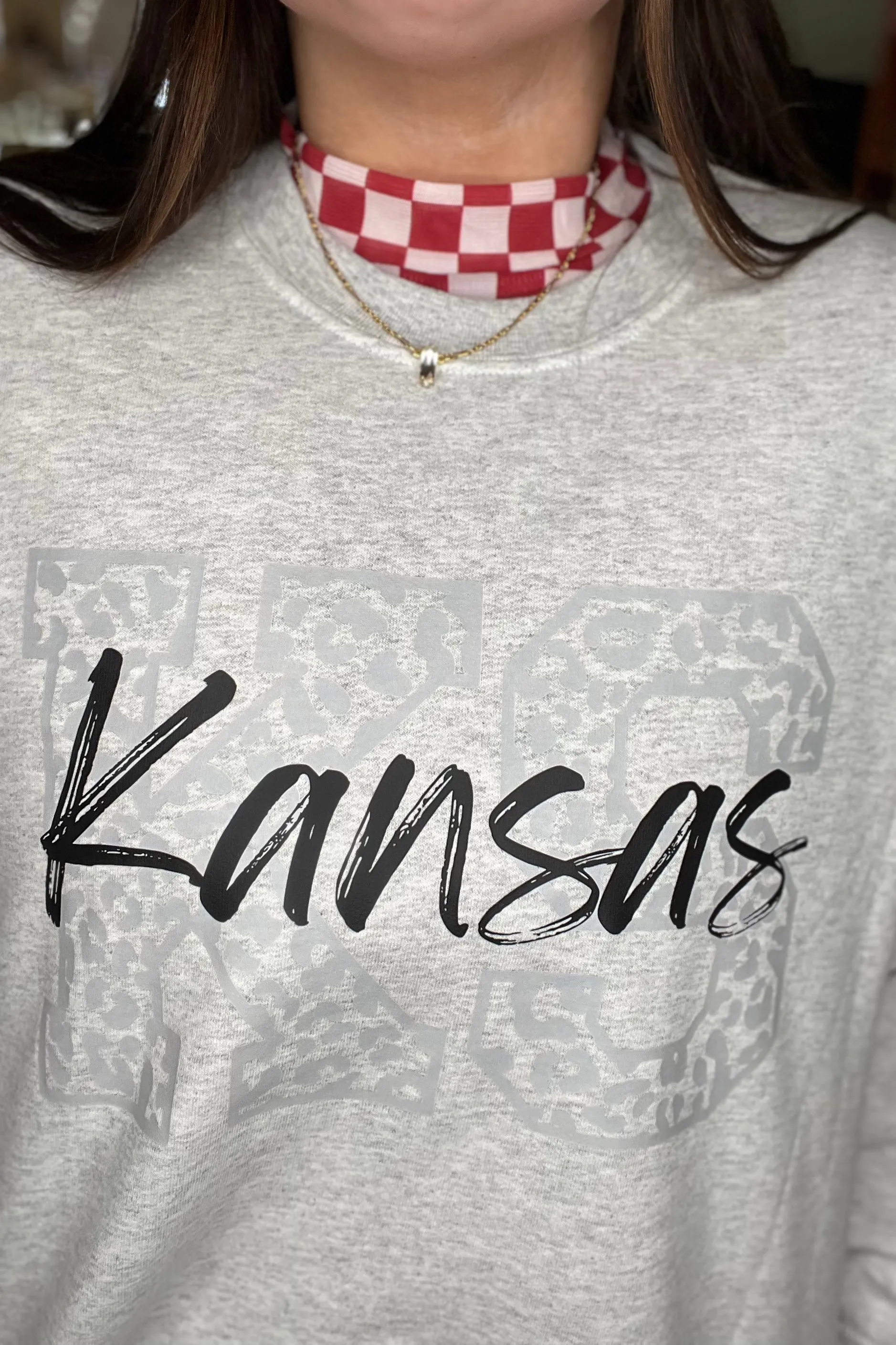 Kansas Leopard Sweatshirt