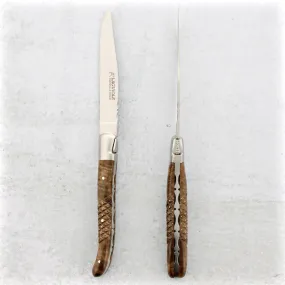 Laguiole Forged Steak Knives Studded Walnut - Set of 2