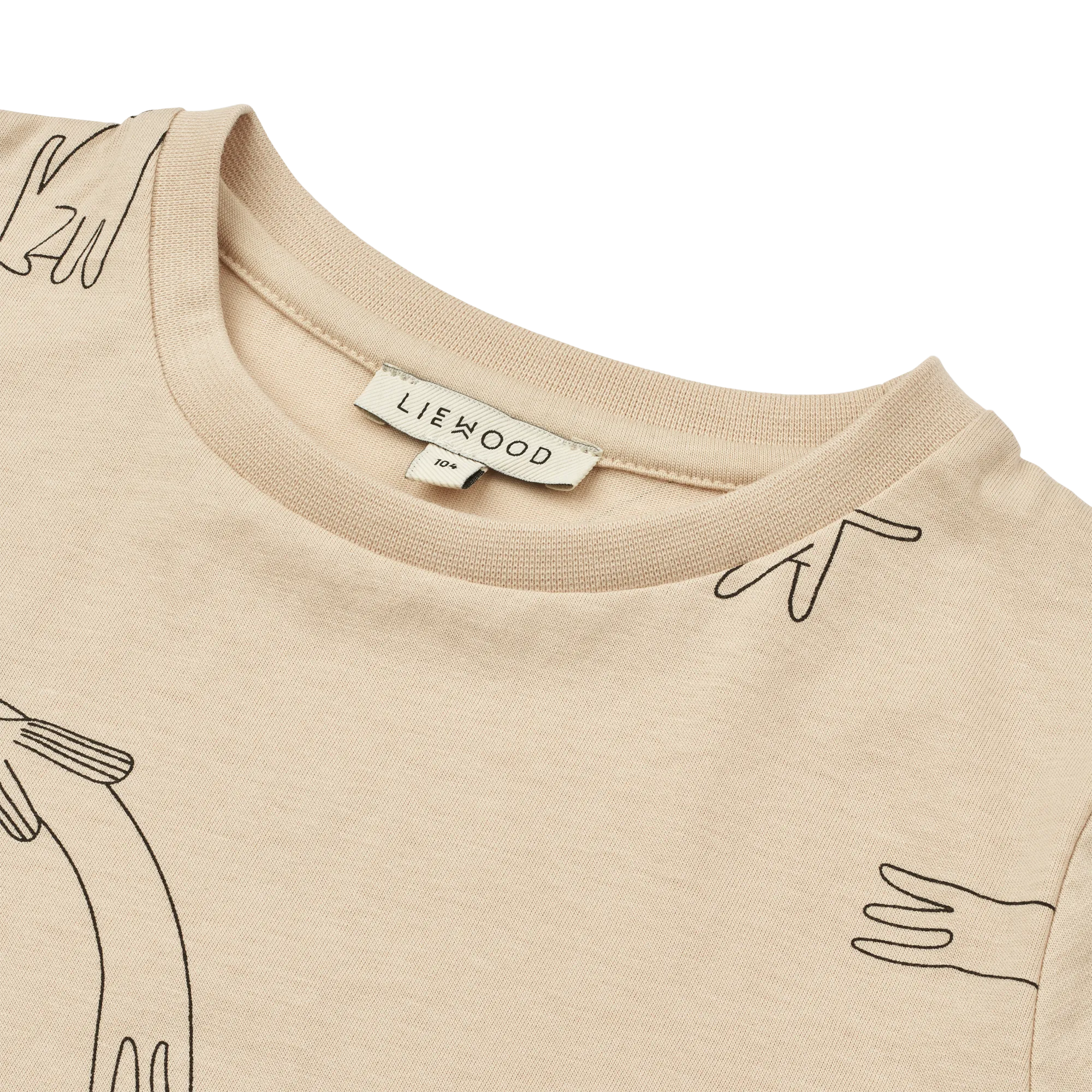 Liewood Apia Printed Short Sleeve T-shirt - Dog / Sandy