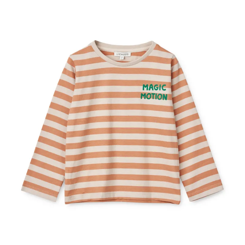 Liewood Apia Stripe Long Sleeve T-Shirt - Tuscany Rose/Sandy