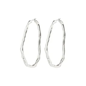 Light Large Silver Plated Hoops