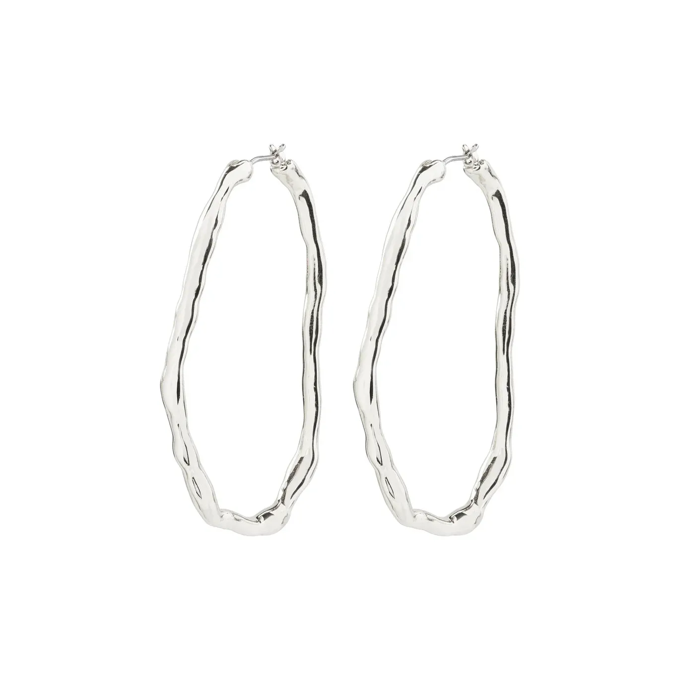 Light Large Silver Plated Hoops