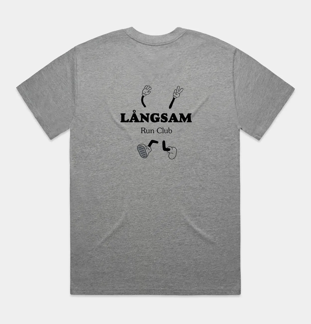 Lngsam Run Club Original T-Shirt in Athletic Heather