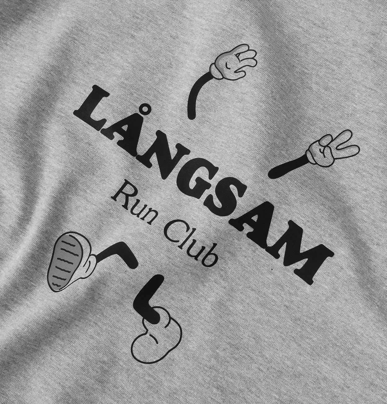 Lngsam Run Club Original T-Shirt in Athletic Heather