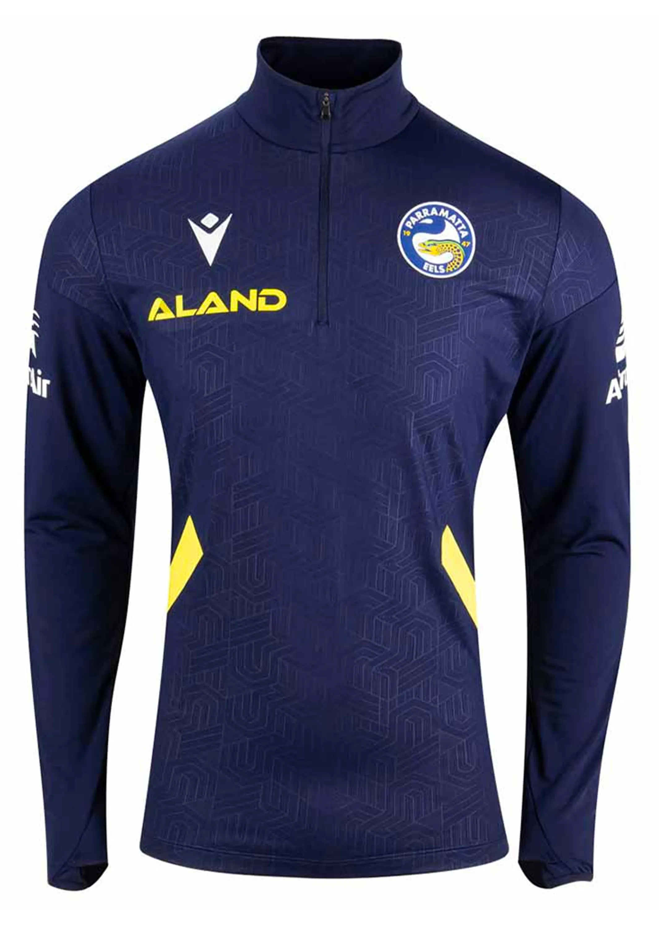 Macron Parramatta Eels Junior Training 1/4 Zip Top <BR> 58565649