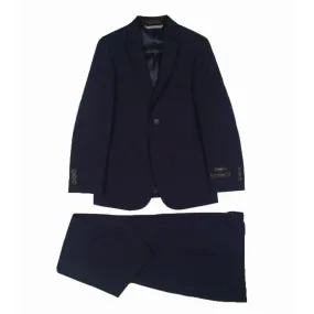 Marc New York Boys Skinny Dark Navy Mini Stripe Suit W0580