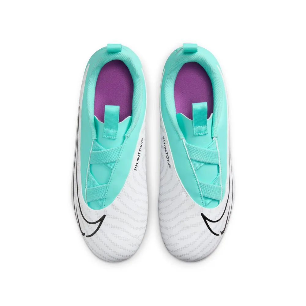 Nike Phantom GX Academy FG/MG Jnr Football Boots (Hyper Turquoise/Black/Fuschia Dream)