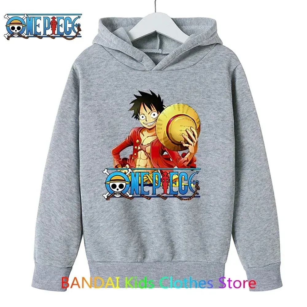 One Piece Kids Hoodie Sweatshirt Anime Luffy Warm Sweater