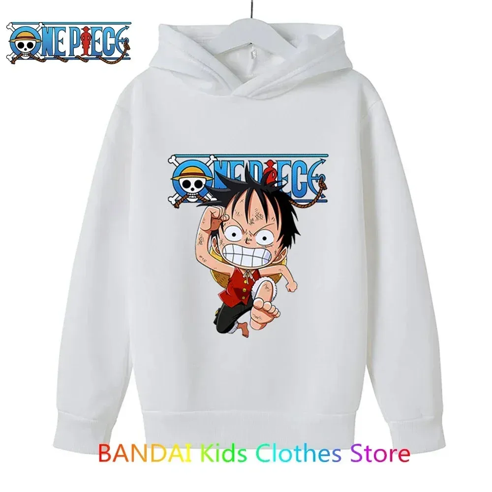 One Piece Kids Hoodie Sweatshirt Anime Luffy Warm Sweater