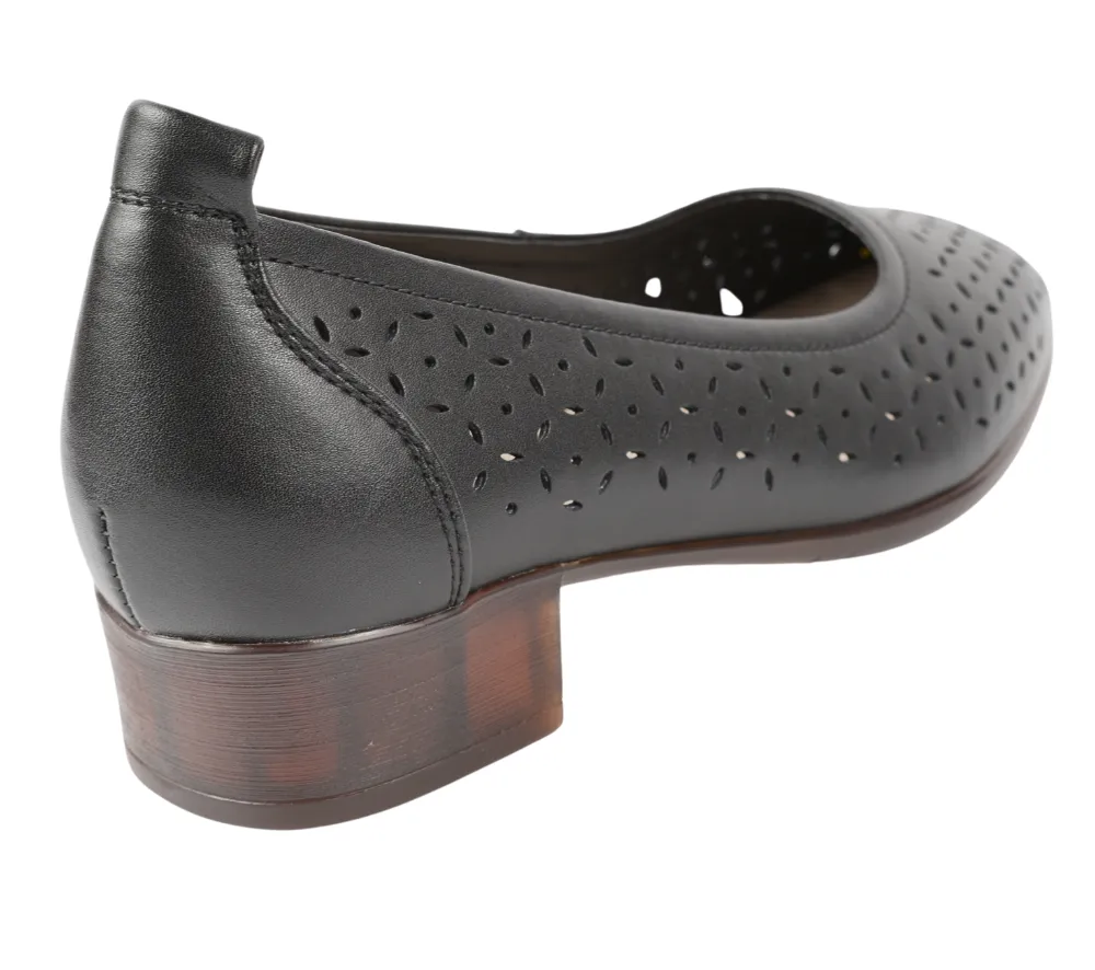 Pantofi casual, dama, GALLOP, GA 2301 negru, piele naturala