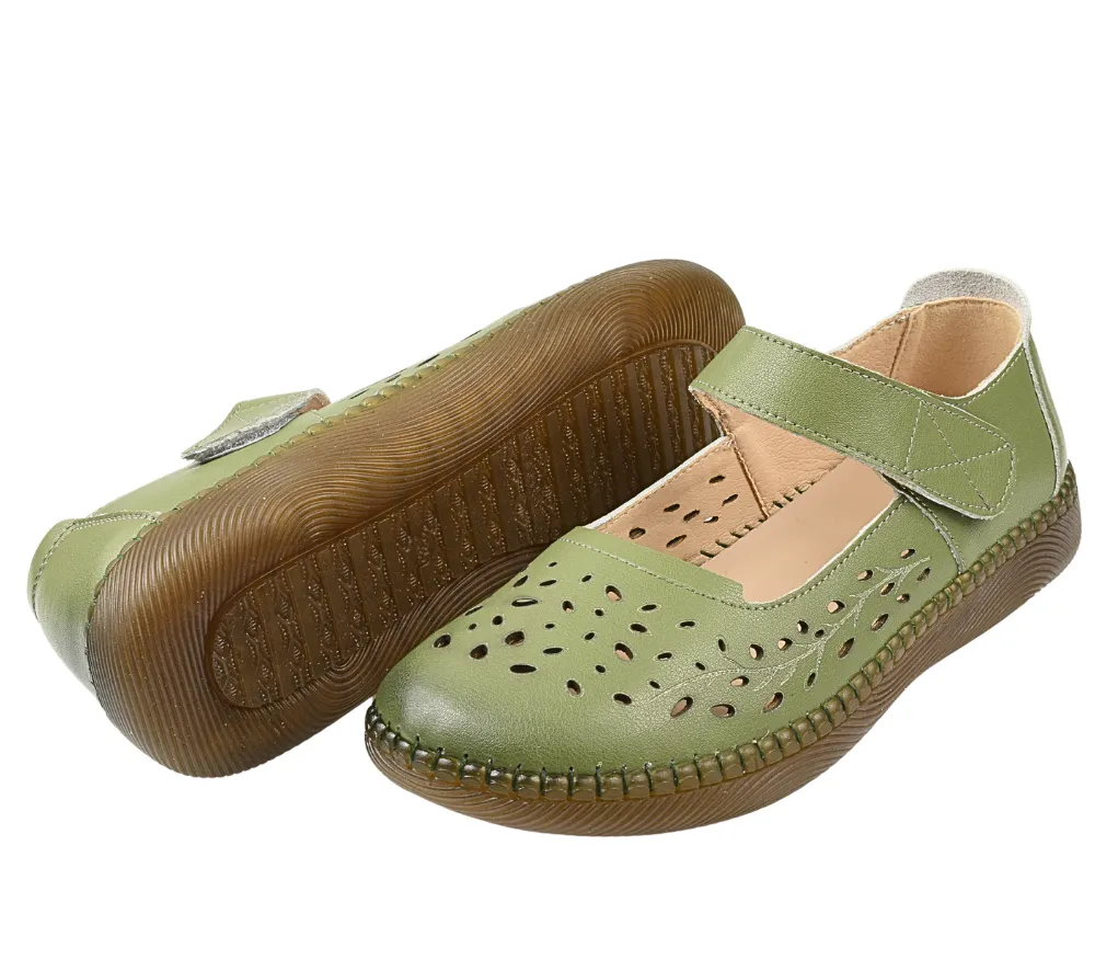 Pantofi casual, dama, STEPHANO, 2822 verde, piele naturala