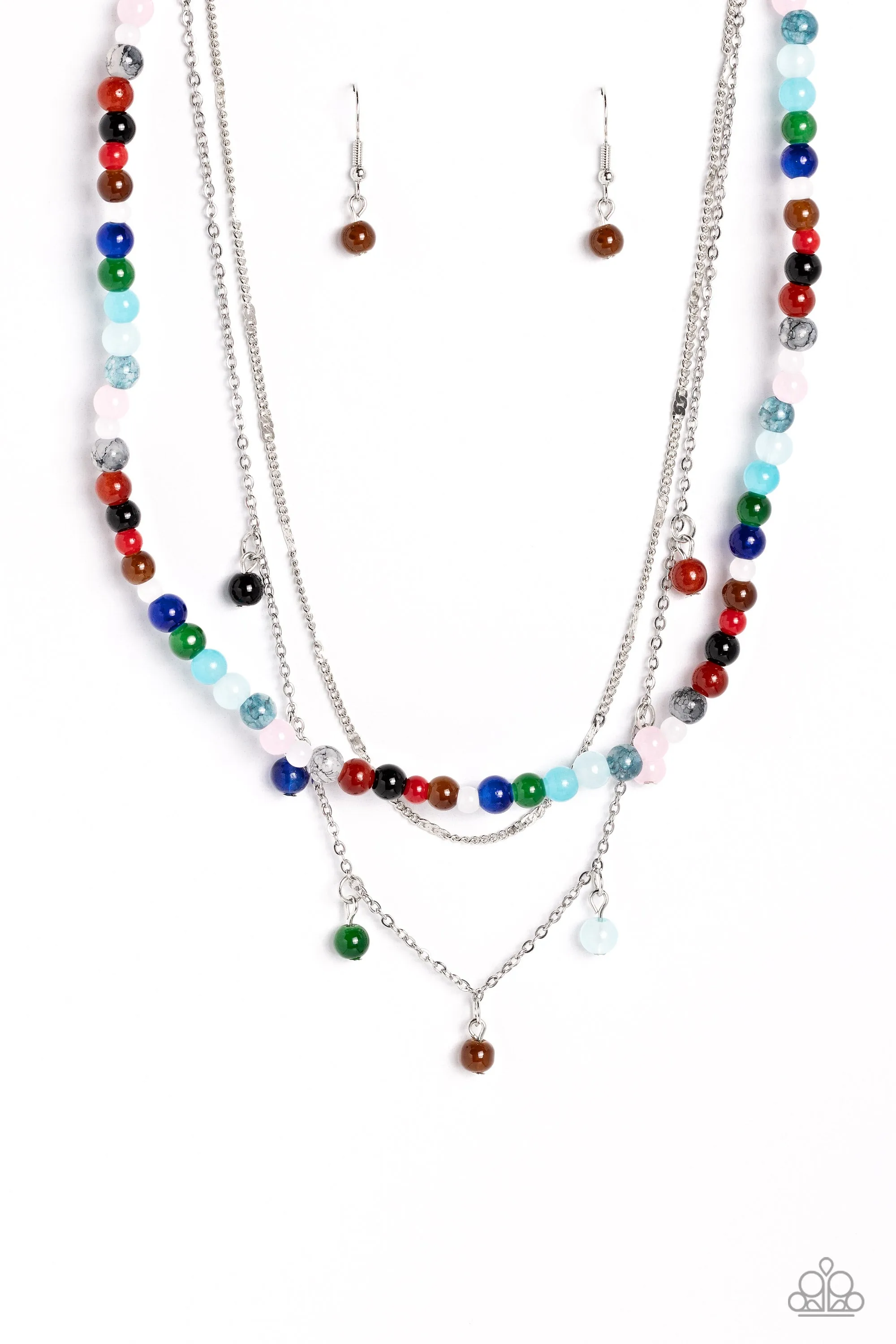 Paparazzi BEAD All About It Multi Necklace & Earring Set