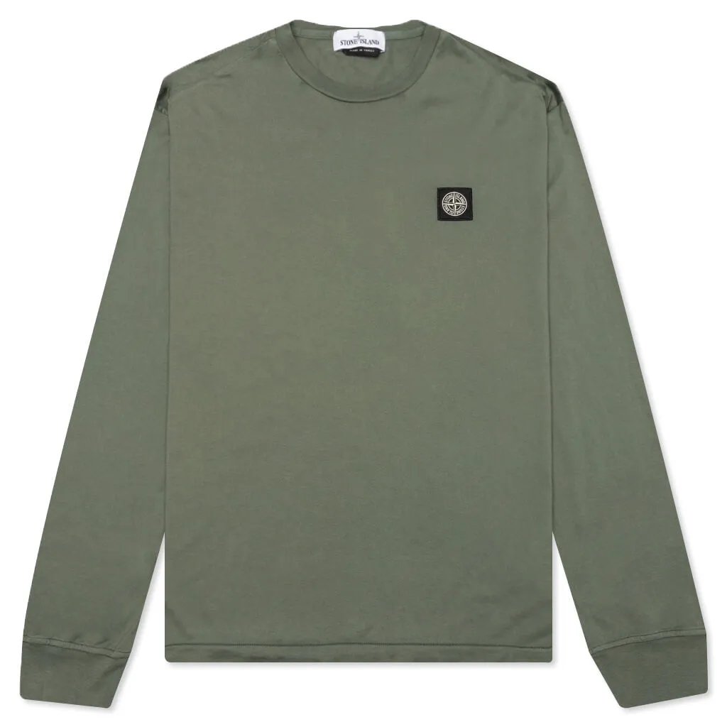 Patch Logo L/S Tee - Sage Green