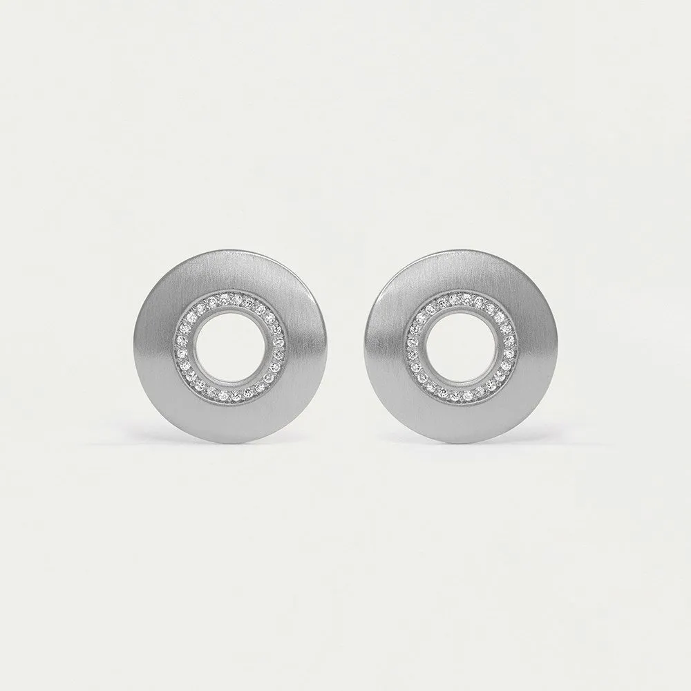 Petit Pavé Circle Studs