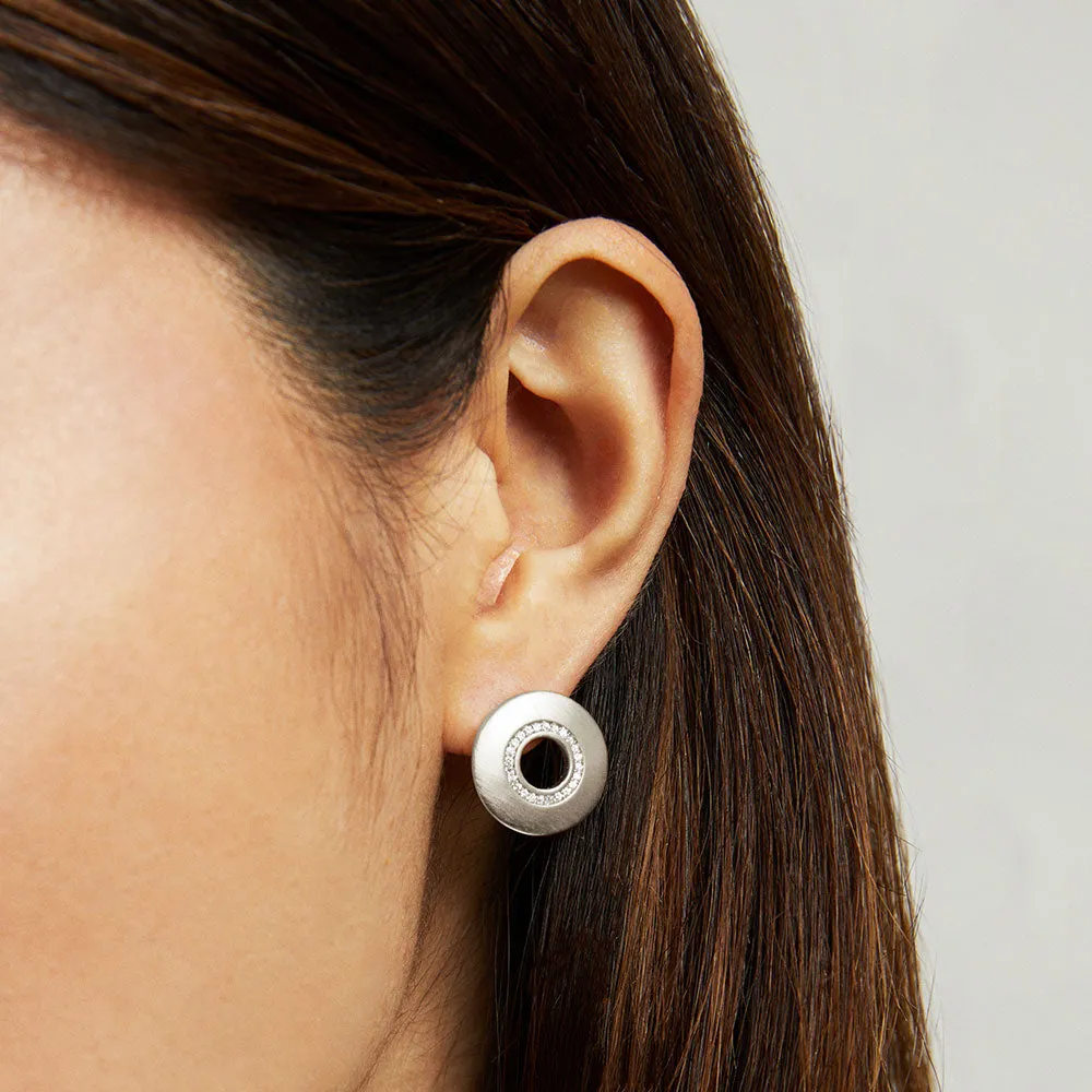 Petit Pavé Circle Studs