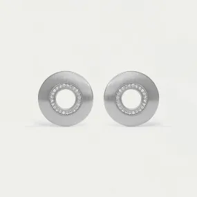 Petit Pavé Circle Studs